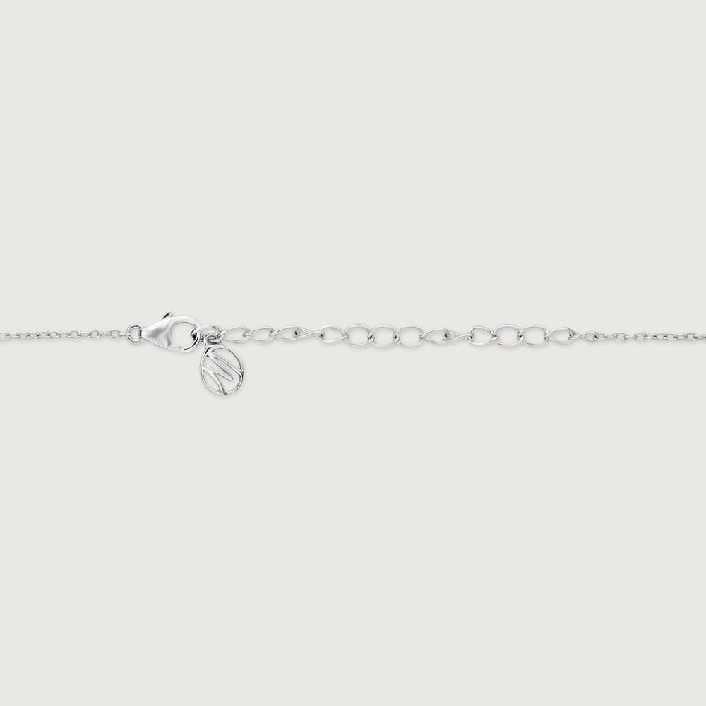 Elegant Double Loop Crystal Pendant Necklace for Women | Premium Silver Finish