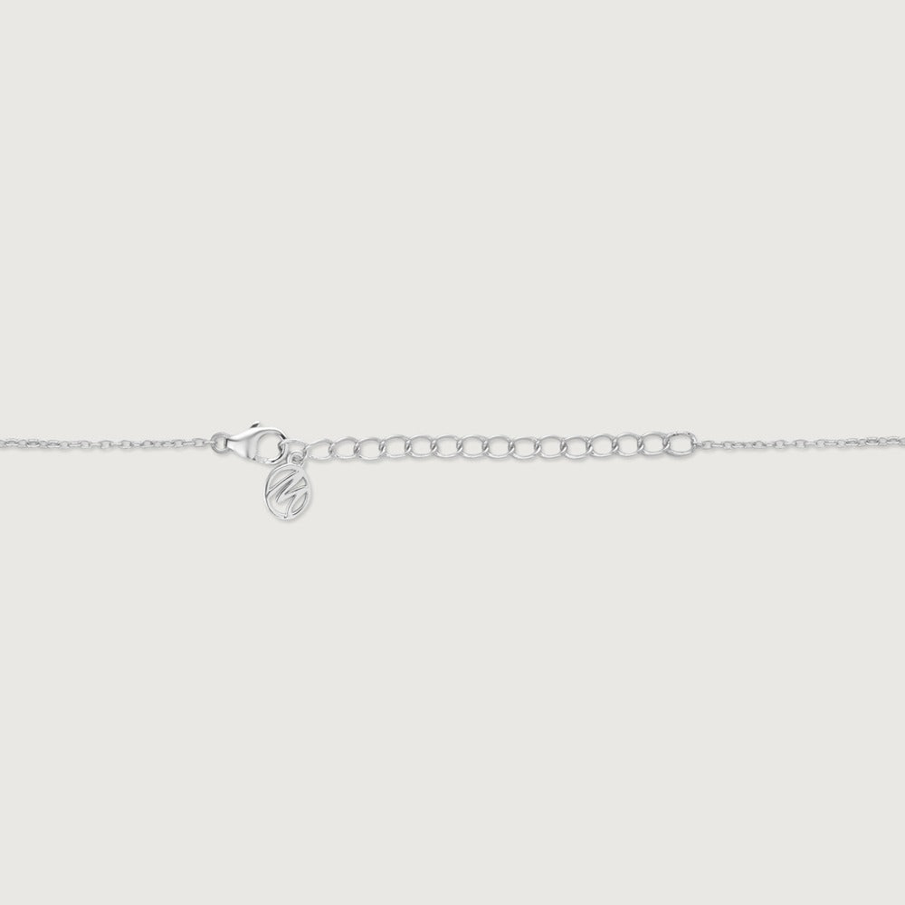 Elegant Triple Floral Crystal Pendant Necklace for Women | Premium Silver Finish